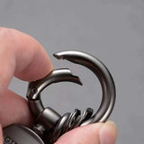 360 Degree Rotating Horseshoe Buckle Car KeyChain Rings Metal Leather For Ford Mustang