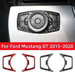 Mustang 2015-2023 Carbon Fiber Car Headlight Switch Cover Decal