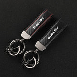 Leather Shelby Mustang Keychain