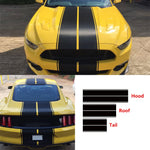 Car Hood, Roof, Tail, Whole Racing Sport Styling Stripes