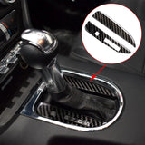 Carbon Fiber Gear Shift Panel Decal Cover Ford Mustang 2015-17