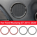 Mustang 2015-2023 Carbon Fiber Interior Auto Door Audio Speaker Decal